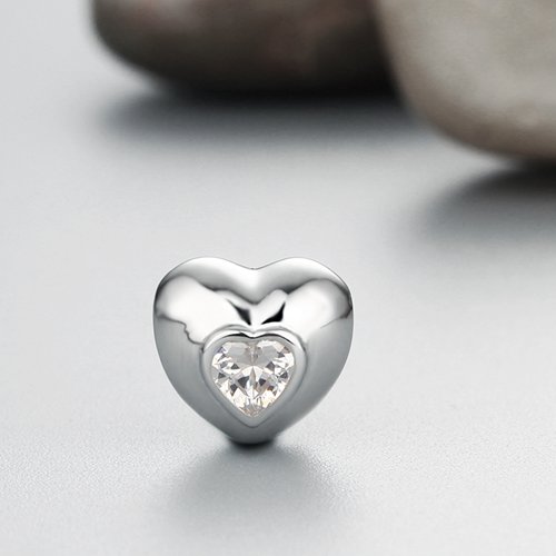 925 sterling silver heart charm beads wholesale