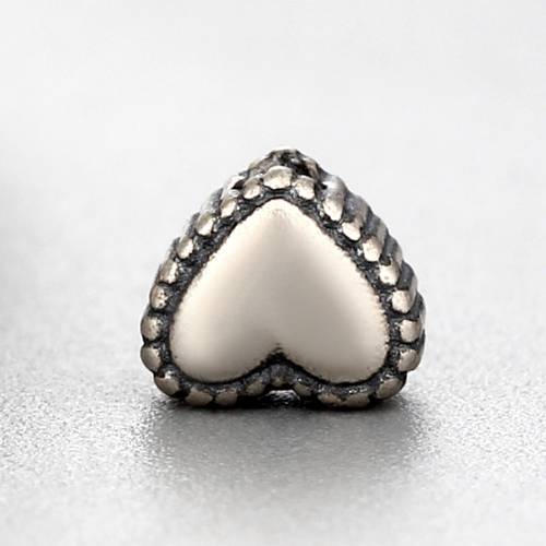 925 sterling silver vintage heart beads