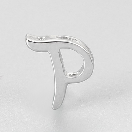 925 sterling silver letter P charms