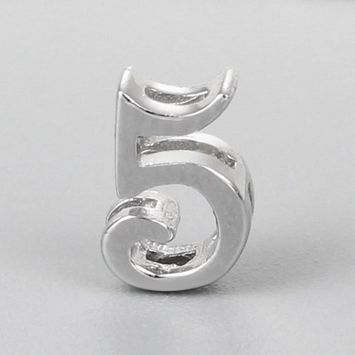 925 sterling silver number 5 charms