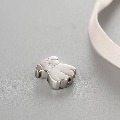 925 sterling silver cute dog beads jewelry findings for girls
