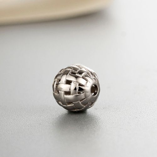 925 sterling silver unique weave hollow beads