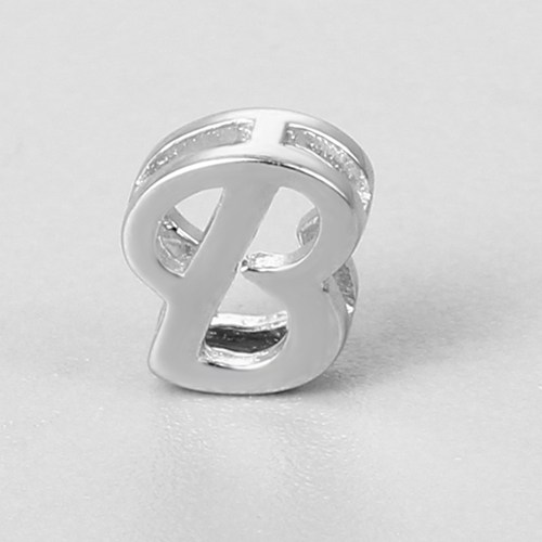 925 sterling silver letter B charms