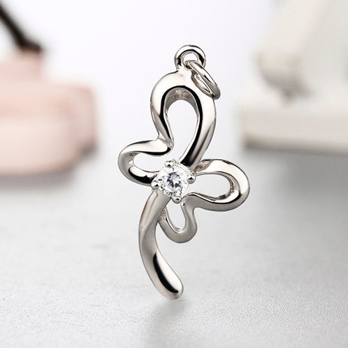 925 sterling silver cz flower charms