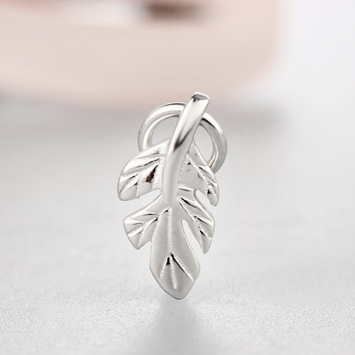 925 sterling silver leaf shape charms