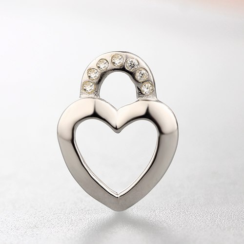 925 sterling silver cz heart charms