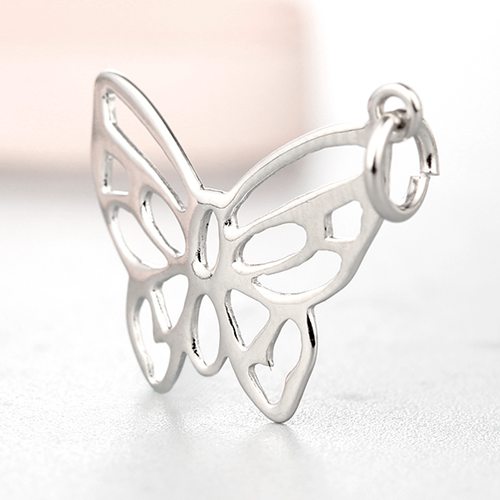 925 sterling silver hollow butterfly charms