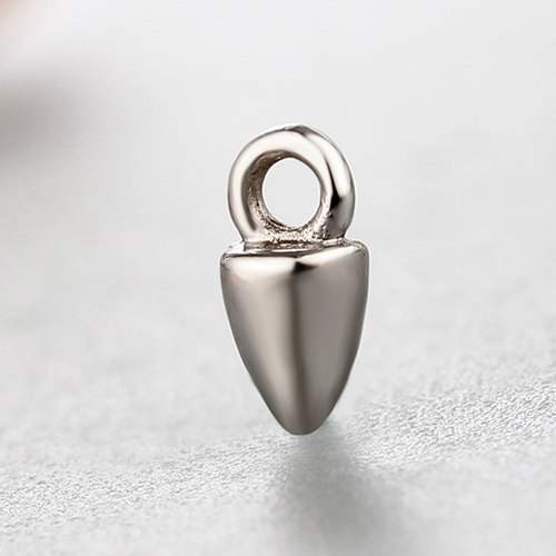 925 sterling silver simple solid cone charms