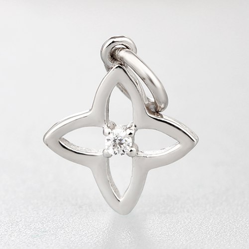925 sterling silver clover flower shape charms