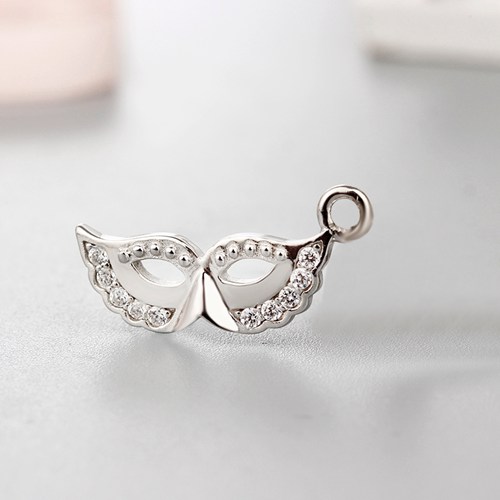 925 sterling silver cubic zirconia party mask charms