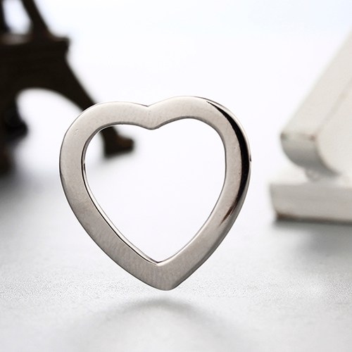925 sterling silver hollow heart charms