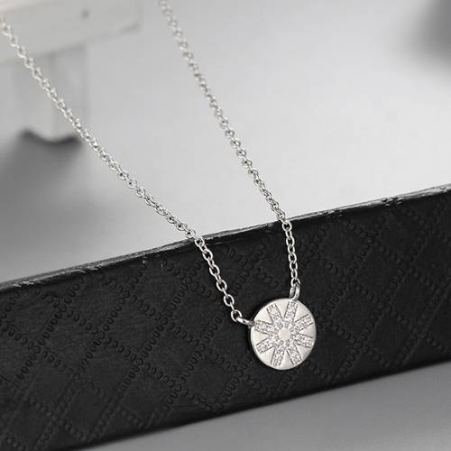 925 sterling silver round pendant necklaces