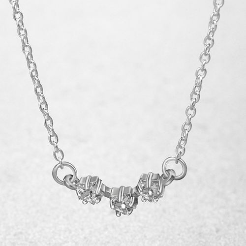 925 sterling silver cubic zirconia v charm necklaces