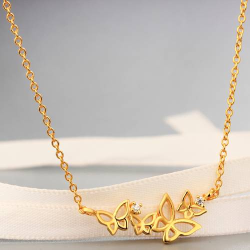 925 sterling fashion butterflies necklaces