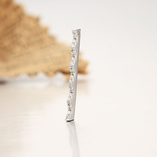 925 sterling silver cubic zirconia jagged stick charms