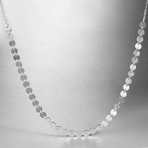 925 sterling silver round coins necklace