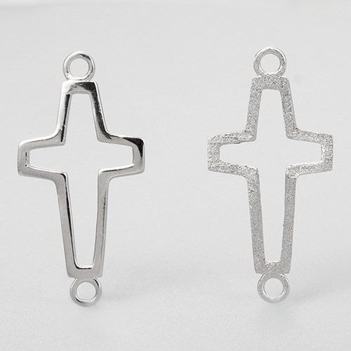 Christmas 925 sterling silver hollow Jesus cross charms