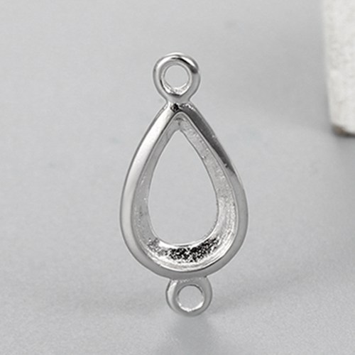 925 sterling silver pear shaped connector