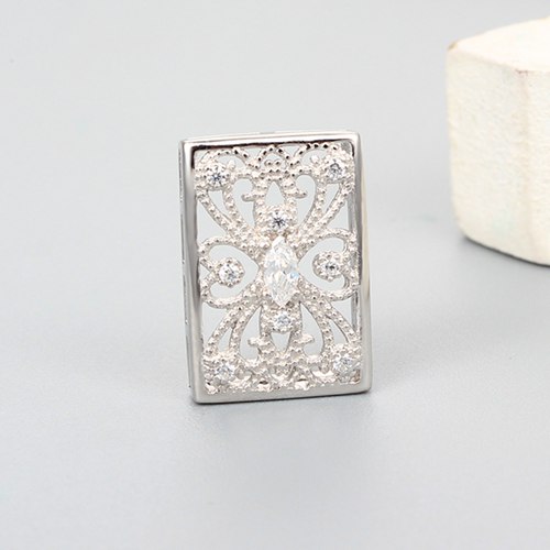 925 sterling silver filigree square charms