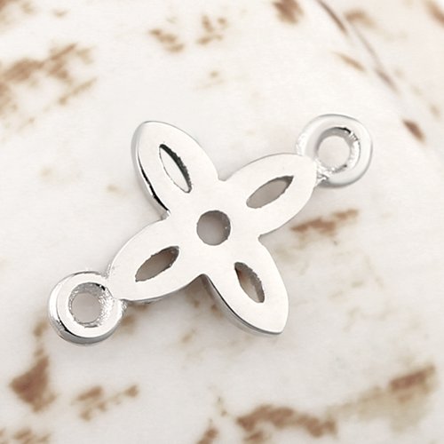 925 sterling silver flower connector charms