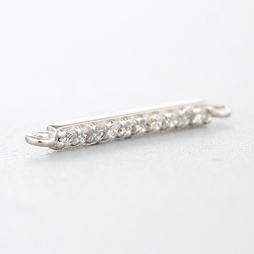 925 sterling silver cubic zirconia bar charms