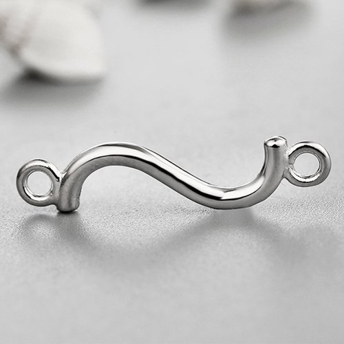 925 sterling silver simple diy S-sharp charms