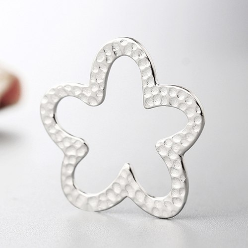 925 sterling silver hollow flower floating charms