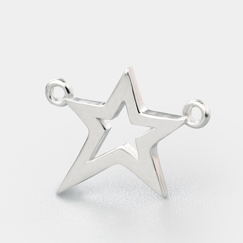 925 sterling silver star connector charms