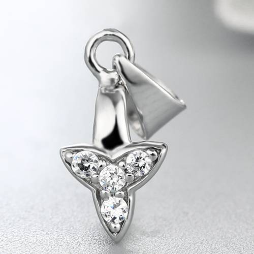 925 sterling silver cz stone pendant clasps