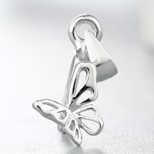 925 sterling silver natural hollow butterfly pendant clasps