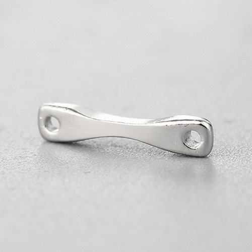 925 sterling silver simple curved bar connector charms