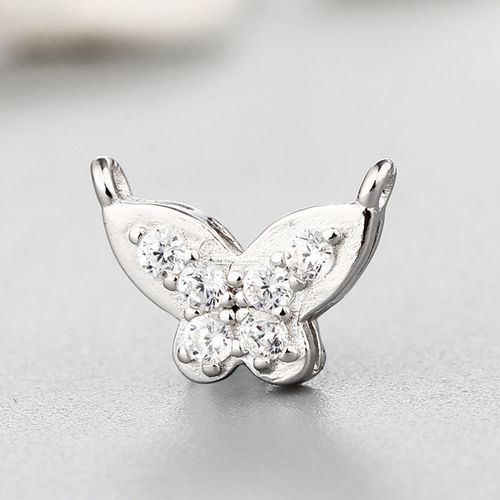 925 sterling silver cz butterfly connector charms