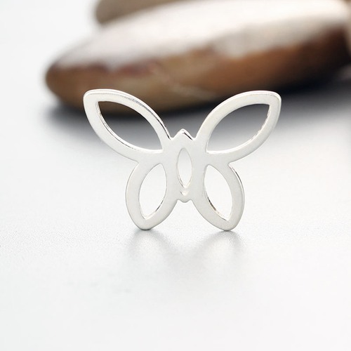 925 sterling silver white butterfly connector charms
