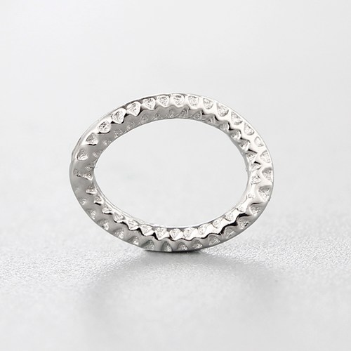 925 sterling silver cz stone irregular ring