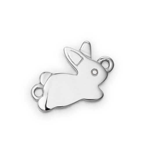 925 sterling silver cute rabbit connector charms