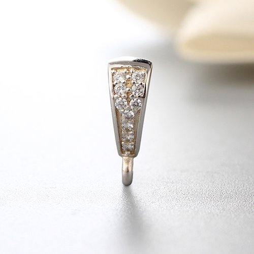 925 sterling silver cubic zirconia pendant bails