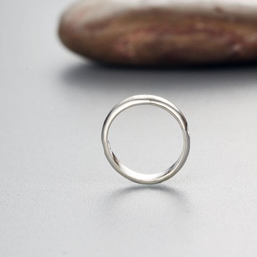 925 sterling silver simple round ring