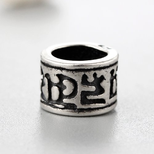 925 sterling silver hot sale engraved round beads