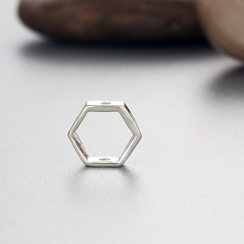 925 sterling silver hexagon ring spacer