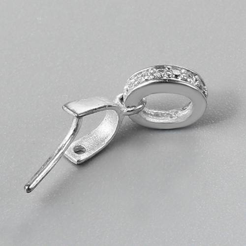 925 sterling silver crystal pendant bails