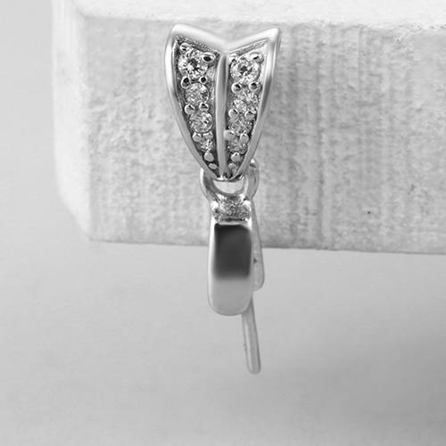 925 sterling silver crystal pendant findings
