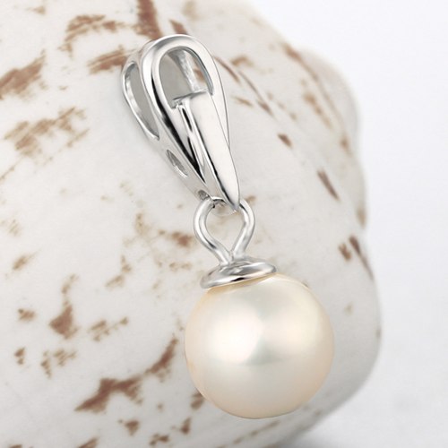 925 sterling silver polished hollow pendant for pearl