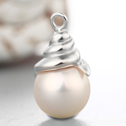 925 sterling silver whorl pendant for pearl