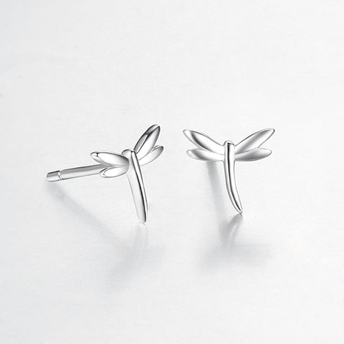 925 sterling silver dragonfly stud earrings