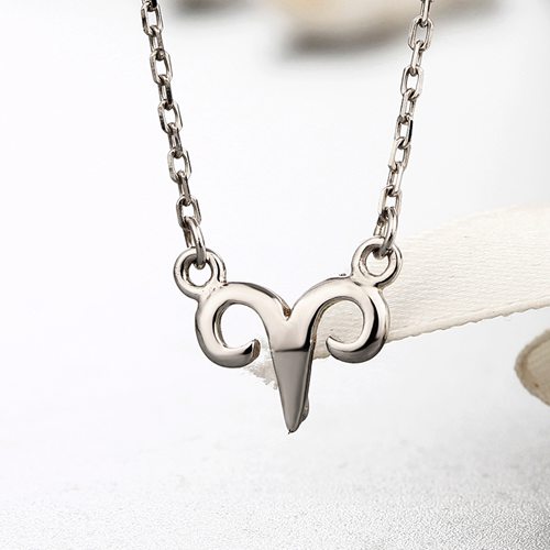 925 sterling silver goat horn shape pendant necklaces