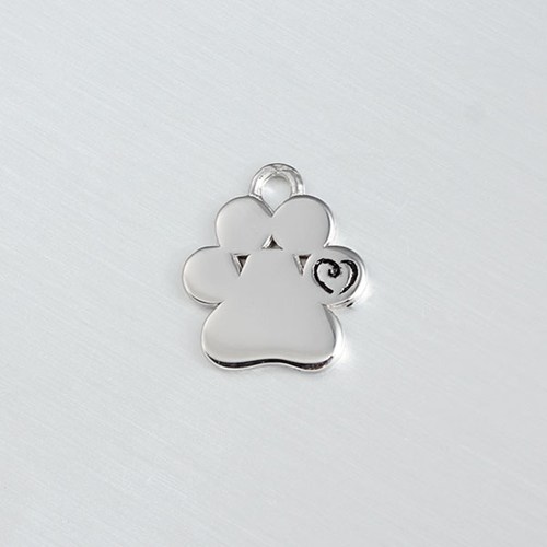925 sterling silver pet paw charm