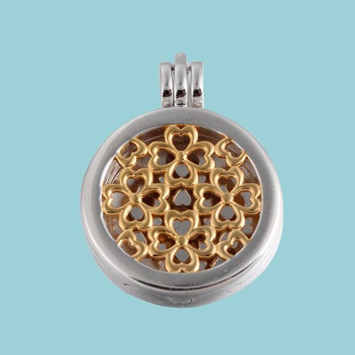 925 sterling silver flower diffuser locket pendants