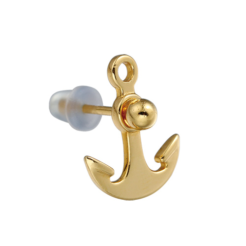 925 sterling silver anchor stud earrings