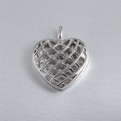 925 sterling silver hollow heart locket