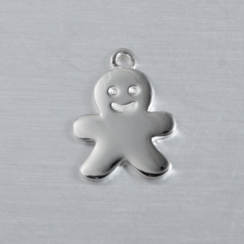 925 sterling silver Gingerbread Man charms